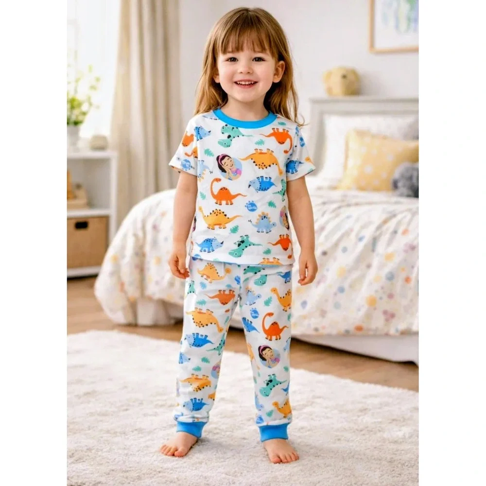 Ms. Rachel Dinosaur Pajama Set 4-Piece Toddler Sleepwear